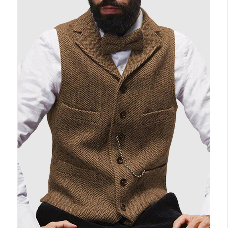 Slim Fit Men's Wool Vest - Nocini