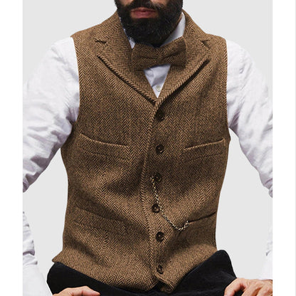 Slim Fit Men's Wool Vest - Nocini
