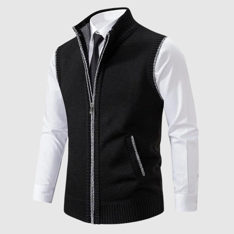 Quilted Padded Zip Vest - Nocini