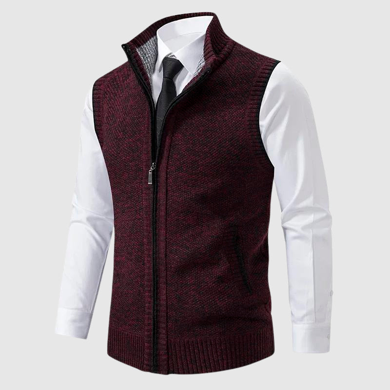 Slim Fit Mens Zip Vest