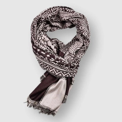 Colorful Fringed Oblong Scarf