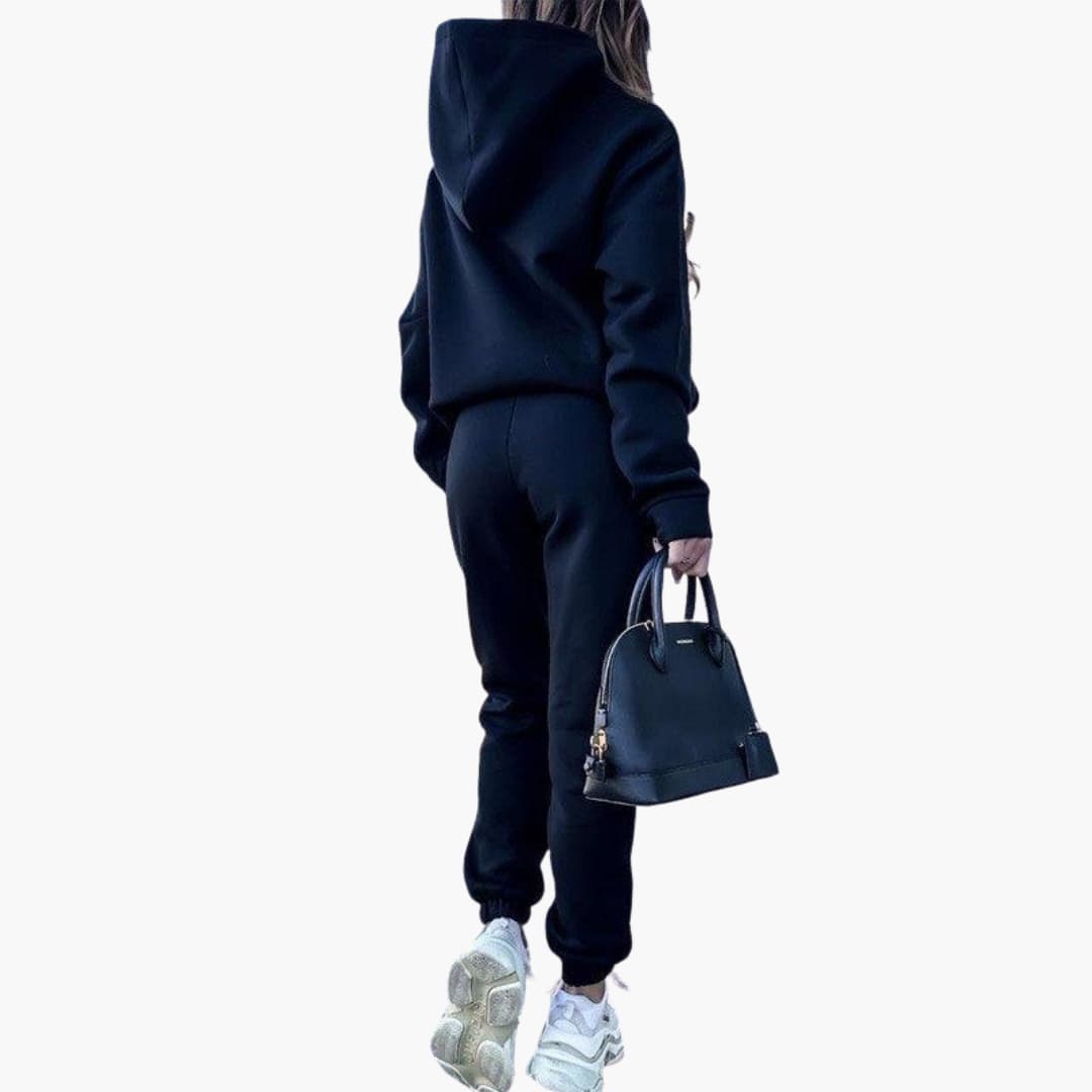 Women's Soft Hoodie and Jogger Set with Pockets