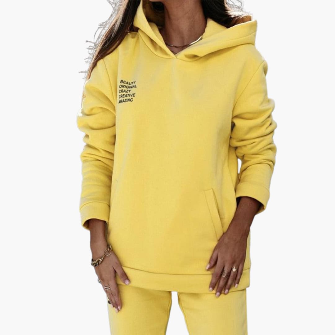 Women's Soft Hoodie and Jogger Set with Pockets - Olytrend