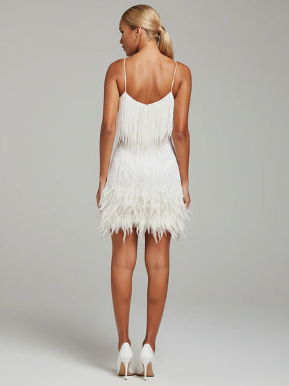 Sexy Beaded Party Mini Dress for Women