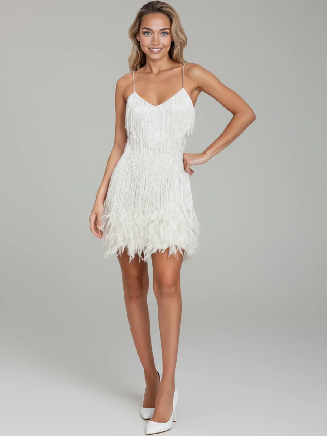 Sexy Beaded Party Mini Dress for Women - Olytrend