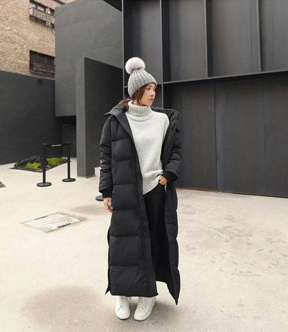 Women's Warm Puffer Coat - Long Quilted Parka Jacket