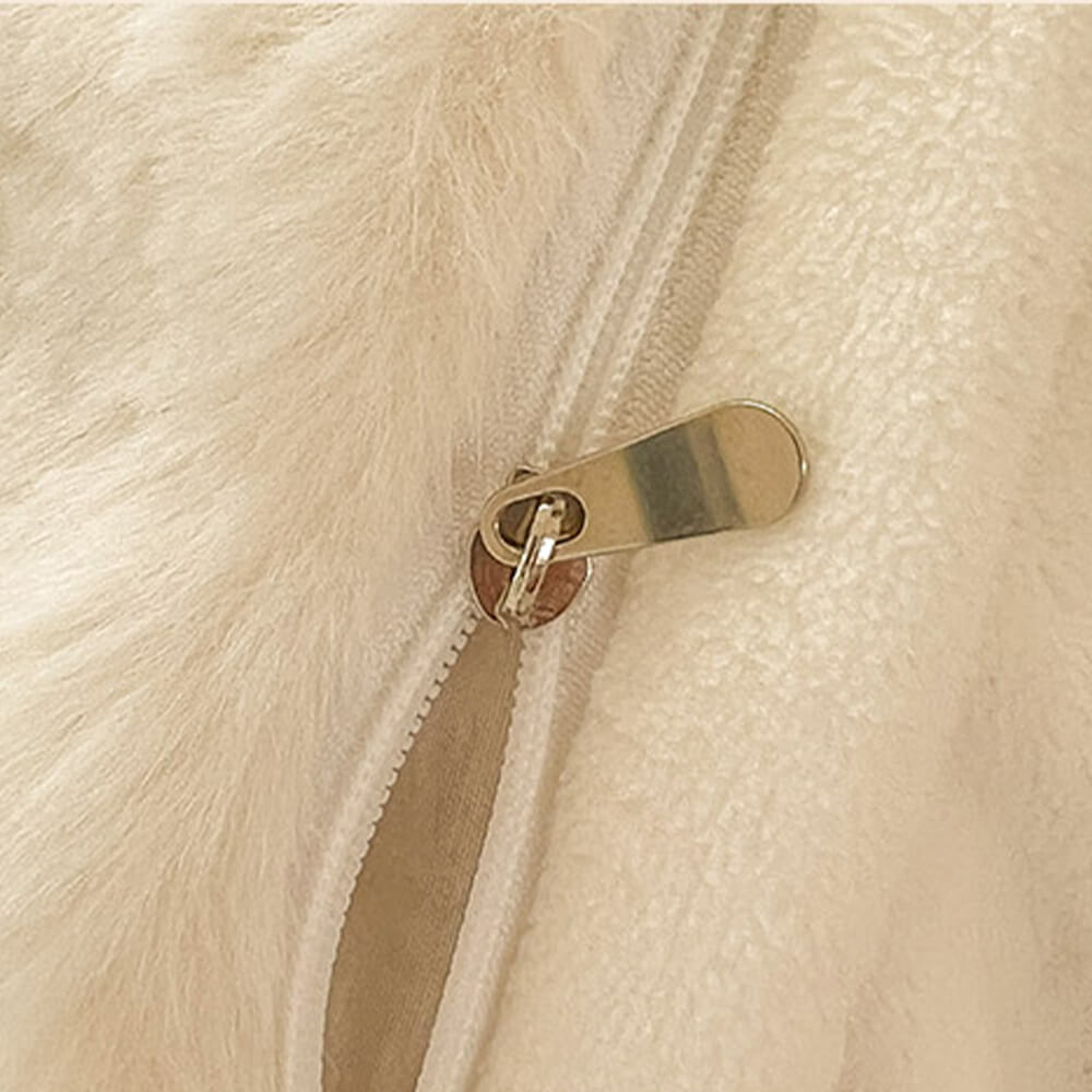 Faux Rabbit Fur Bed Sheet Set With Plush Texture