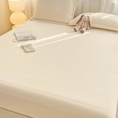 Contemporary Velvet Fitted Sheet With Plush Texture