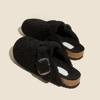Cozy Women's Mule Slippers - Soft Fuzzy Insole