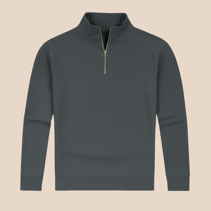 Men's Zip Up Sweater | Textured Knit Style