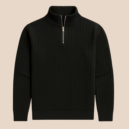 Men's Zip Up Sweater | Textured Knit Style