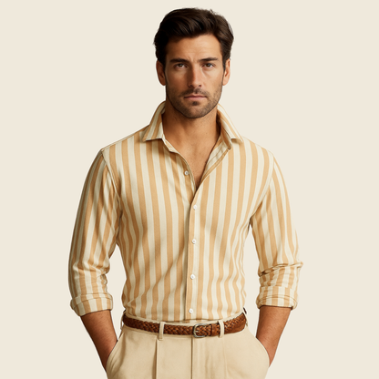 Classic Striped Linen Dress Shirt