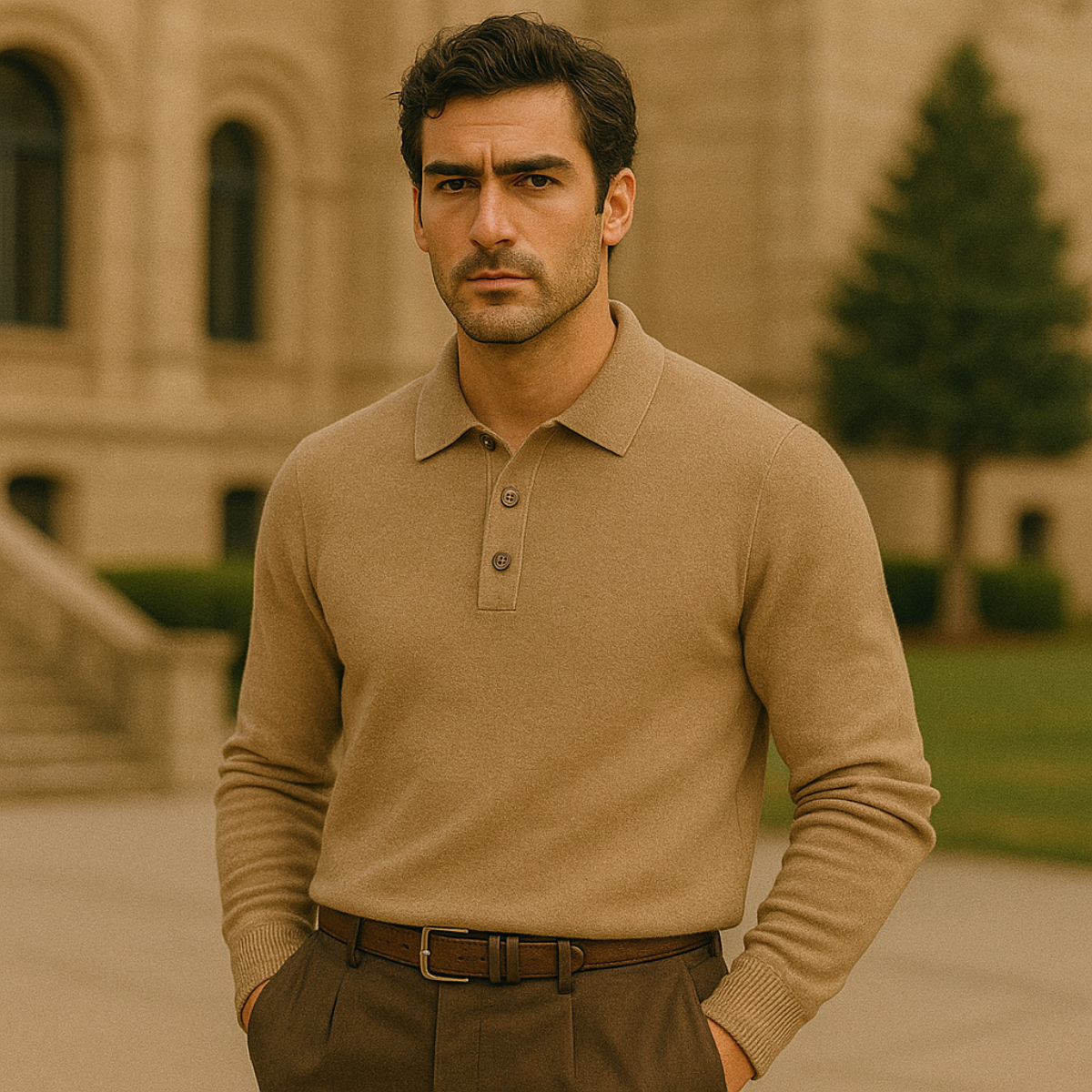 Luxury Soft Cashmere Polo Shirt