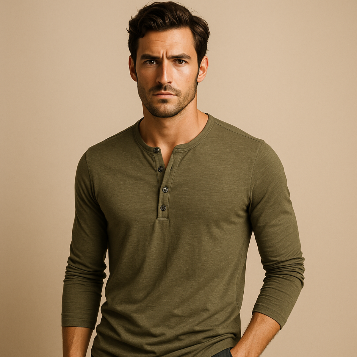 Classic Men's Long Sleeve Cotton Polo Shirt