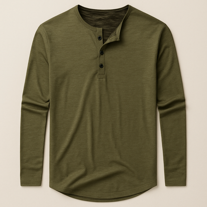 Classic Men's Long Sleeve Cotton Polo Shirt