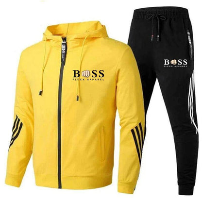 Calvin | Men's Active Stripe Hoodie & Sweatpants Set