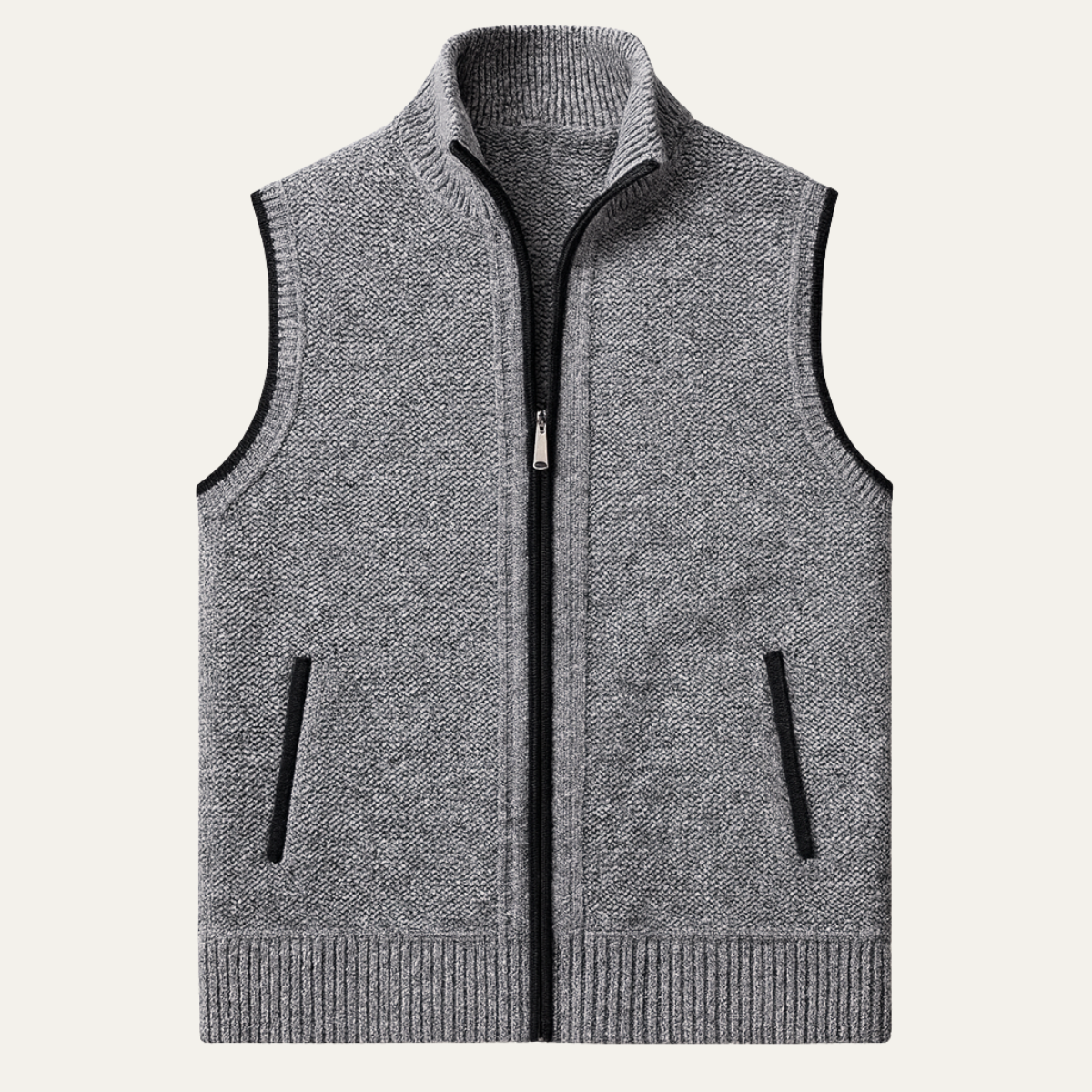 Classic Men's Knitted Zipper Vest - Nocini
