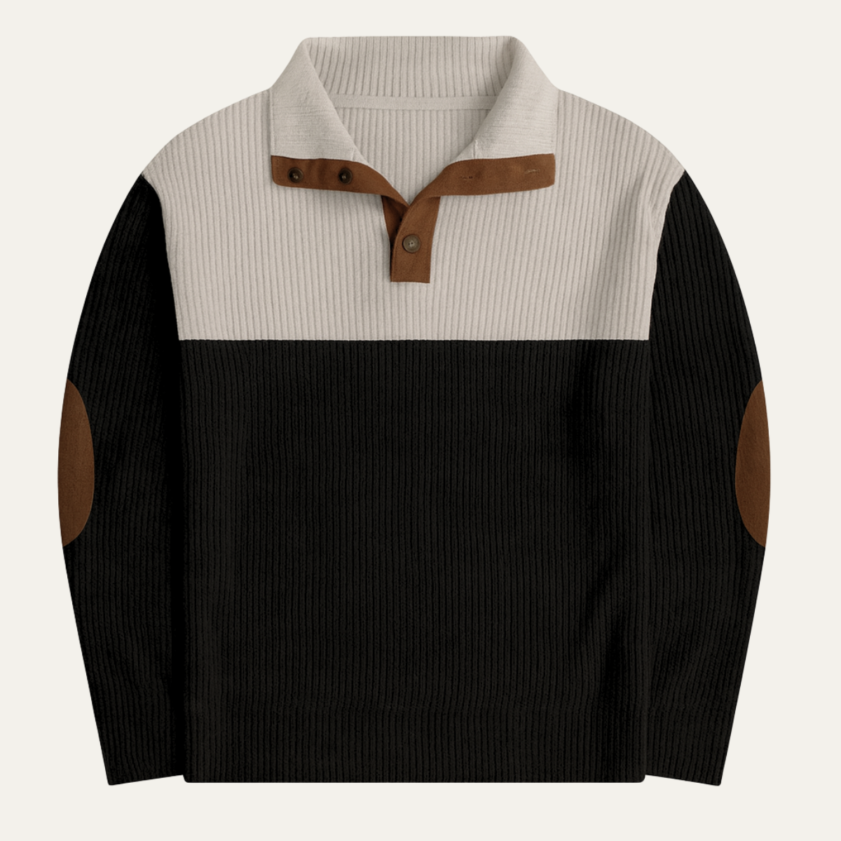 Classic Mens Corduroy Elbow Patch Sweater - Nocini