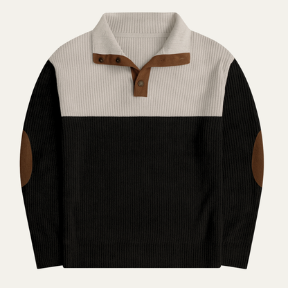Classic Mens Corduroy Elbow Patch Sweater - Nocini