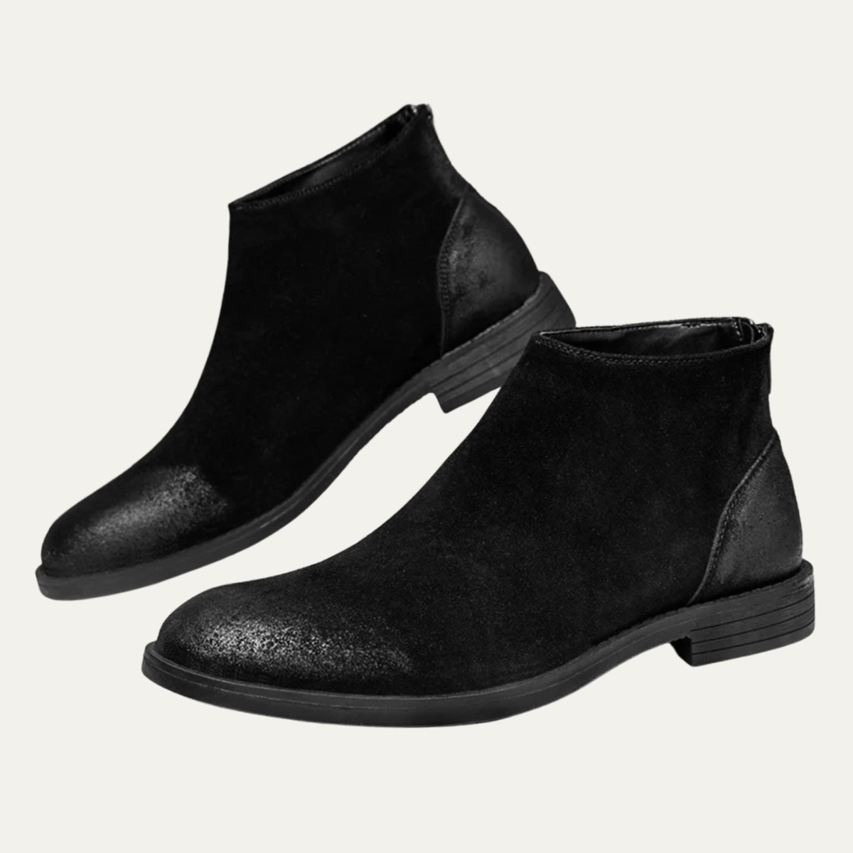 Classic Men's Suede Chelsea Ankle Boots with Zip - Nocini