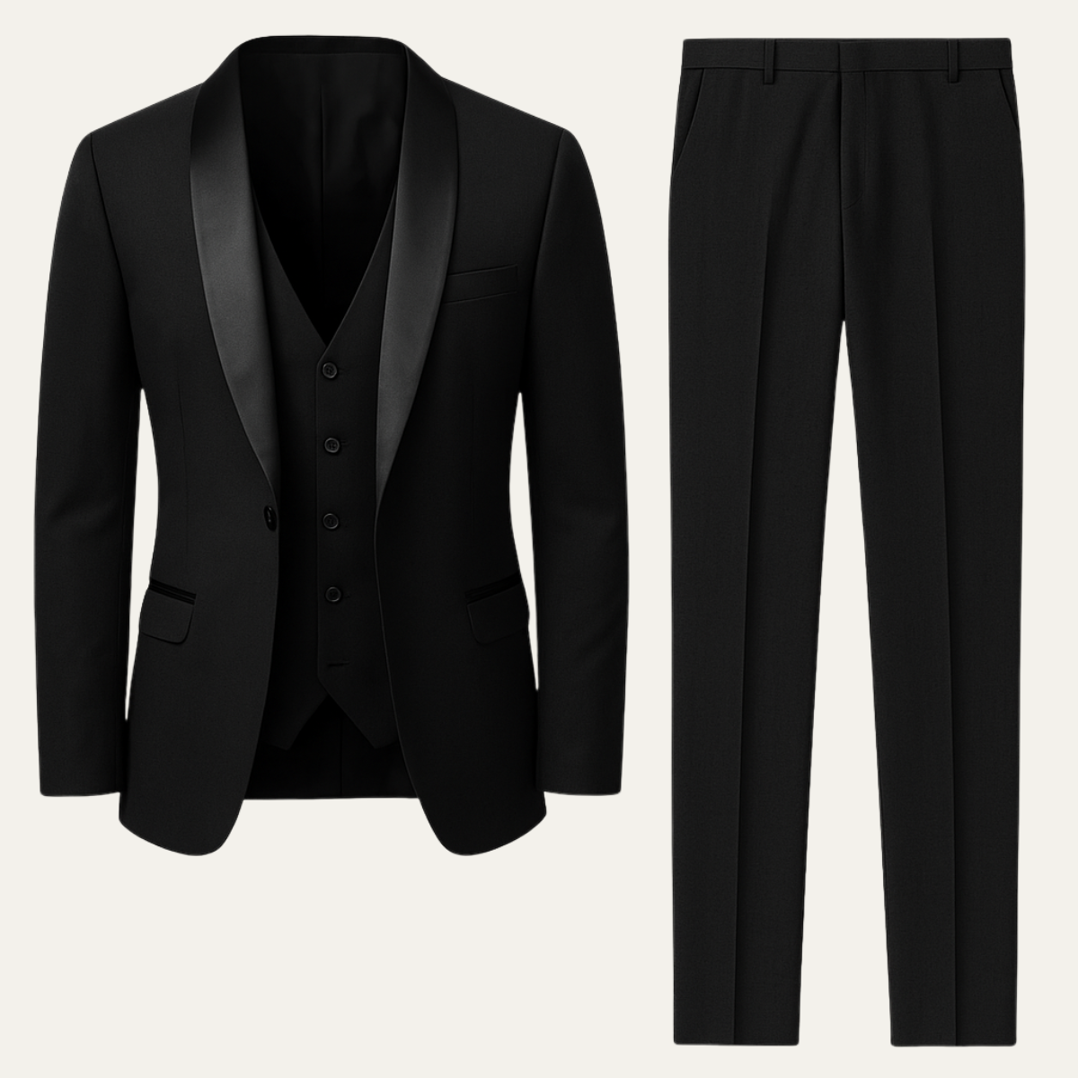 Classic Men's 3 Piece Slim Fit Tuxedo Suit - Nocini