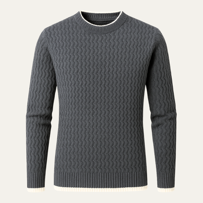 Classic Men's Fit Crew Neck Sweater - Nocini