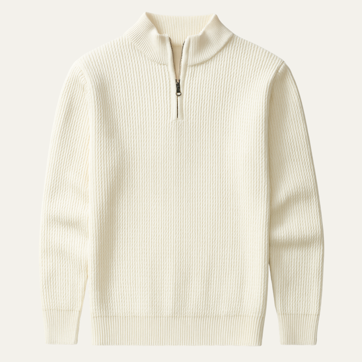 Classic Men's Zip Neck Knit Sweater - Nocini