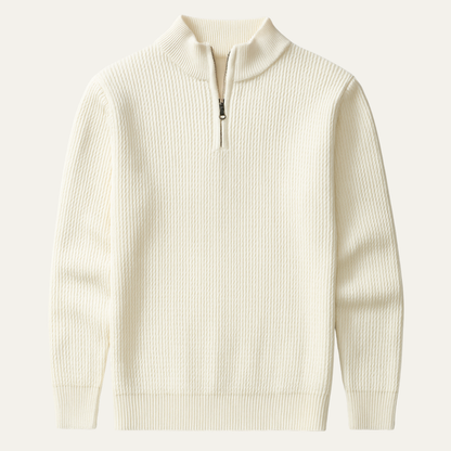 Classic Men's Zip Neck Knit Sweater - Nocini