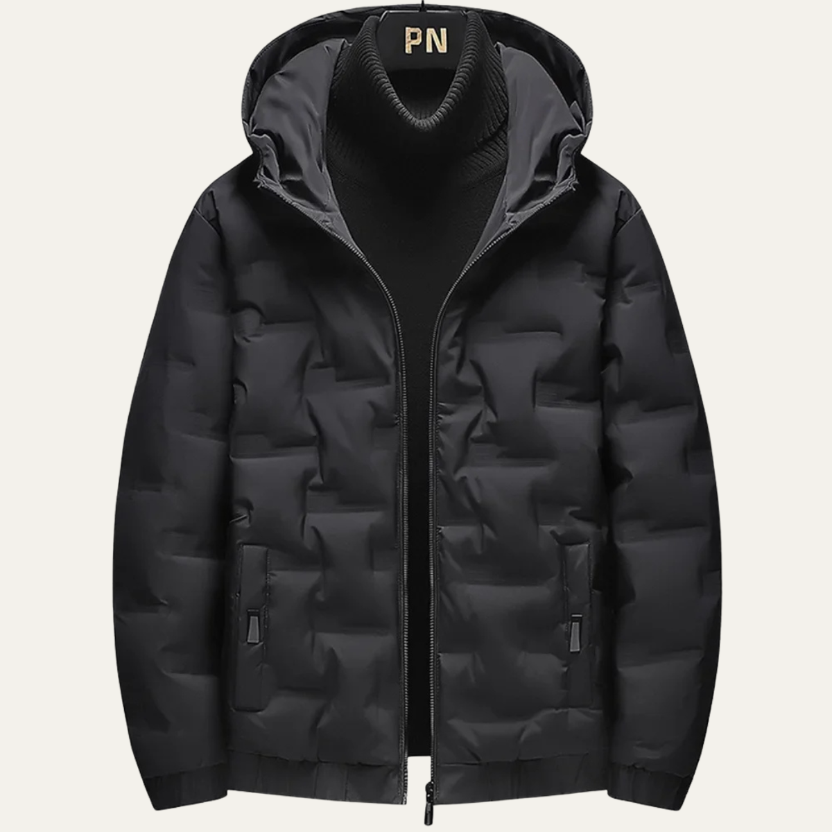 Men's Waterproof Insulated Ski Parka Jacket - Black