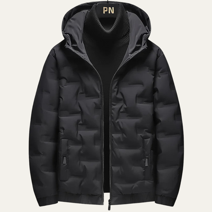 Men's Waterproof Insulated Ski Parka Jacket - Black