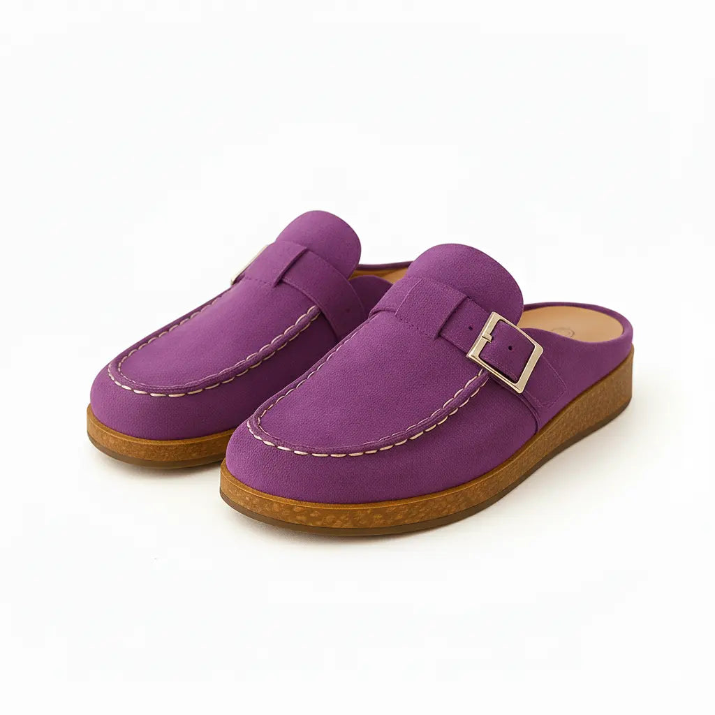 Soft Suede Mules for Women - Wide Comfort Fit