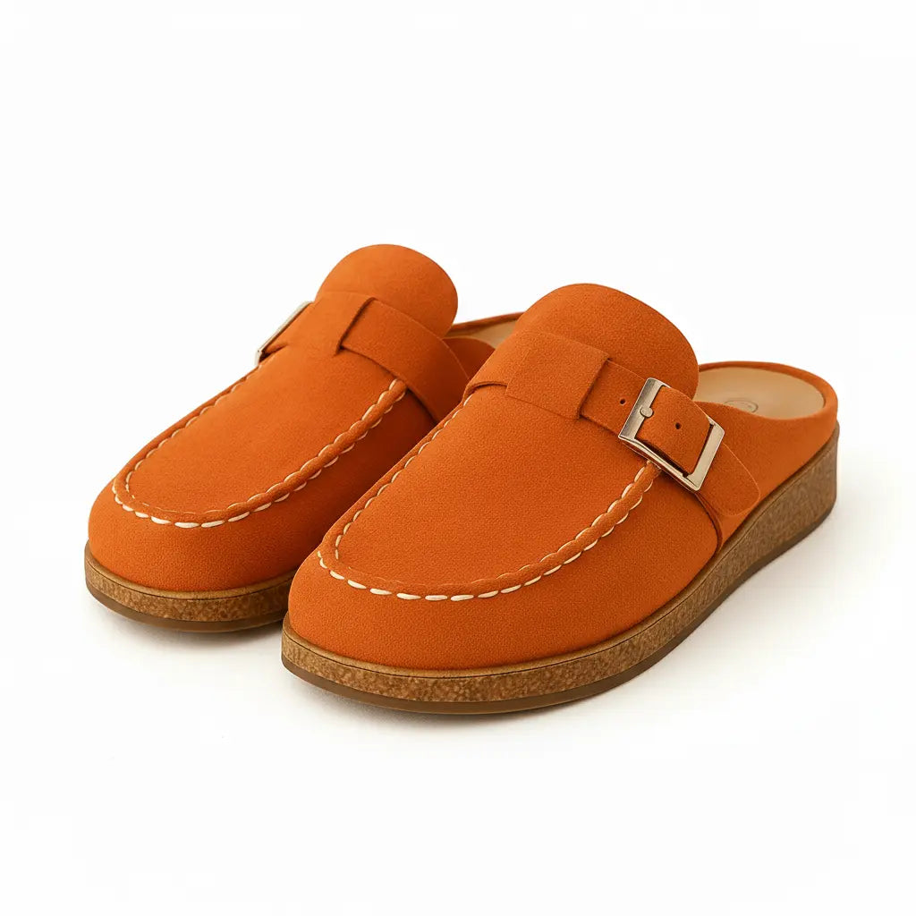 Soft Suede Mules for Women - Wide Comfort Fit