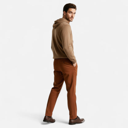 Simple Crew Neck Knitted Hoodie