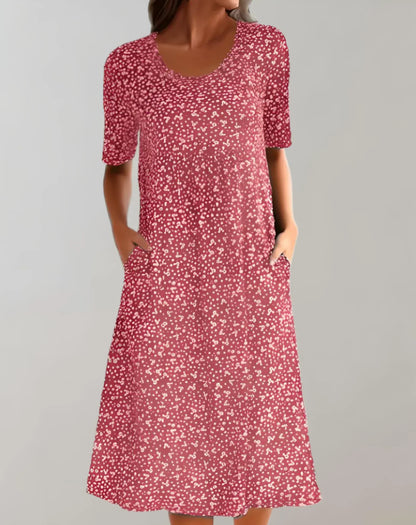 Easy Fit Relaxed V Neck Summer Dress