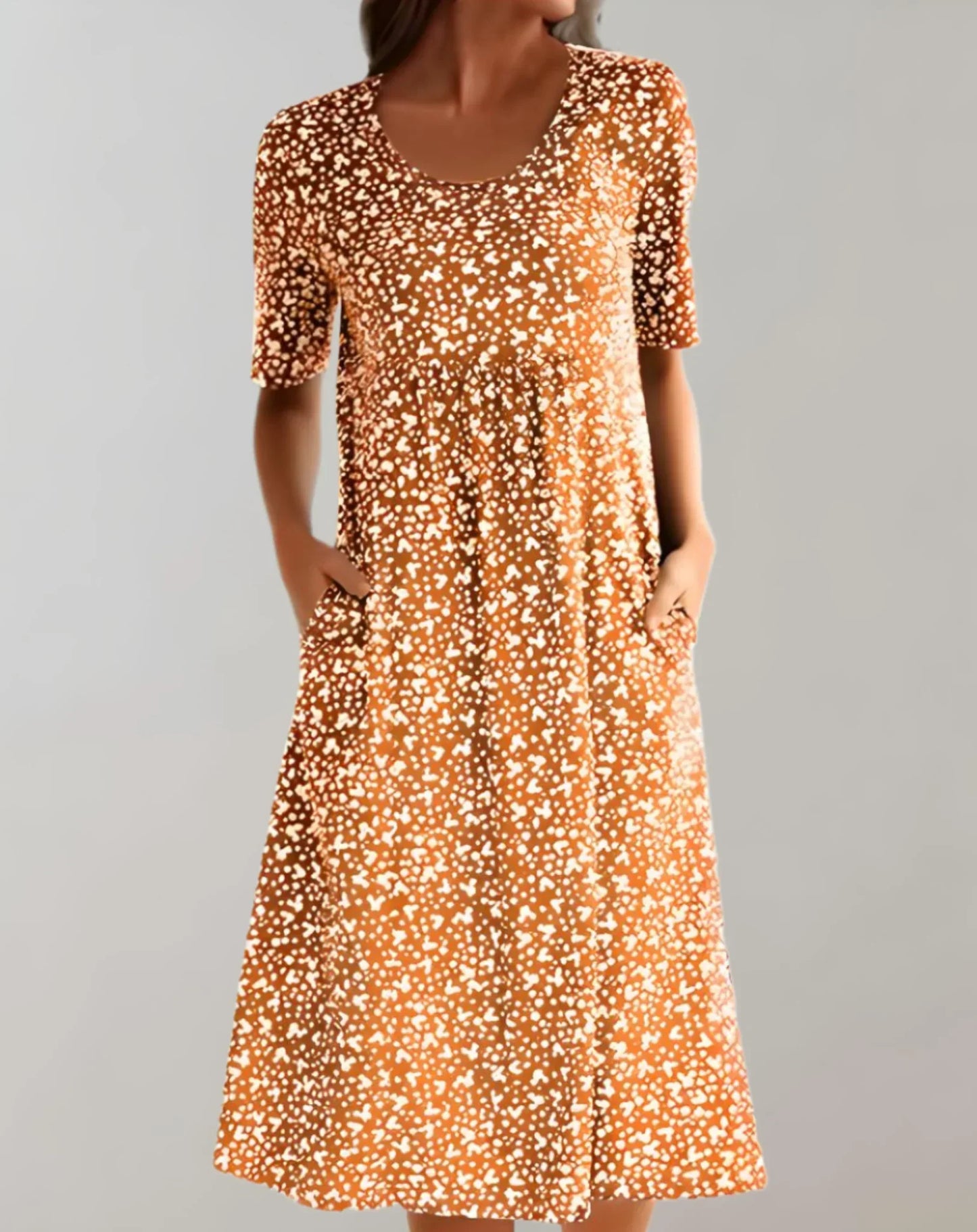 Easy Fit Relaxed V Neck Summer Dress