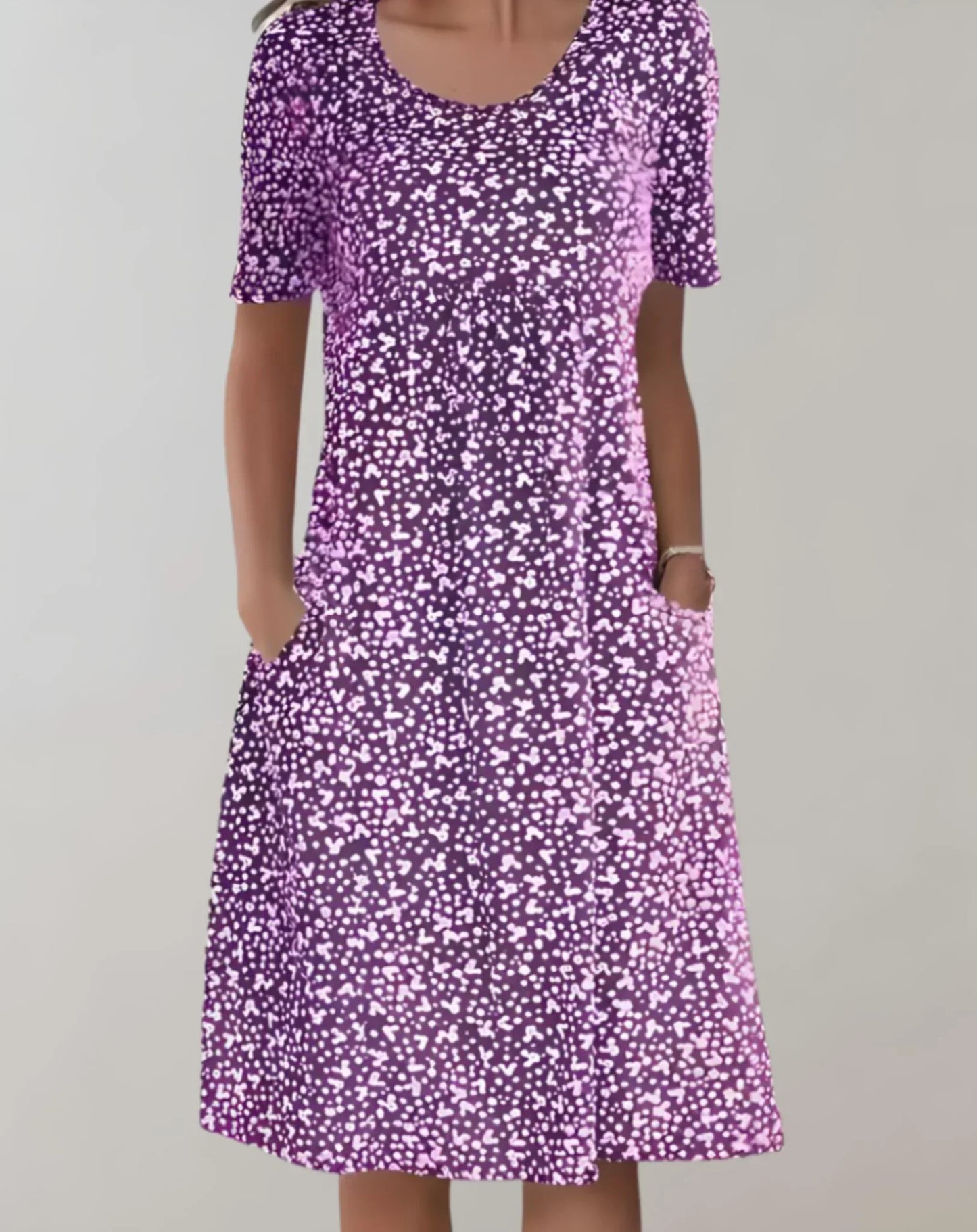 Easy Fit Relaxed V Neck Summer Dress