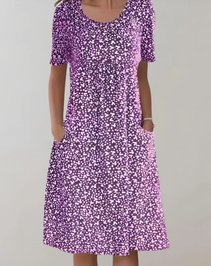 Easy Fit Relaxed V Neck Summer Dress
