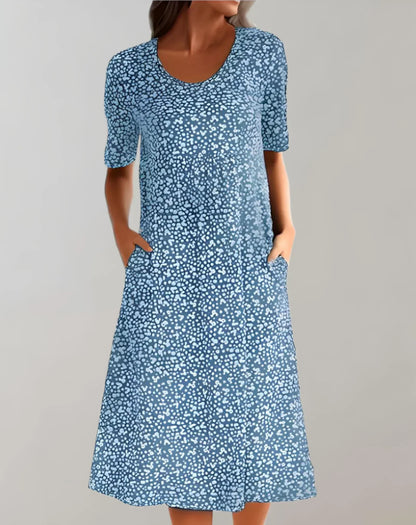 Easy Fit Relaxed V Neck Summer Dress