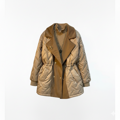 Warm Padded Double Breasted Coat - Nocini