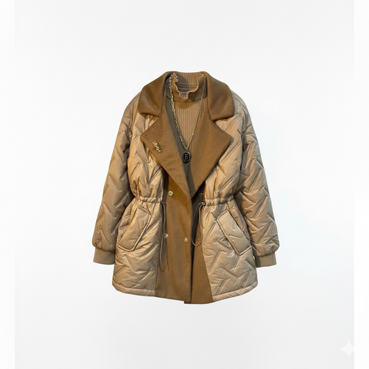 Warm Padded Double Breasted Coat - Nocini