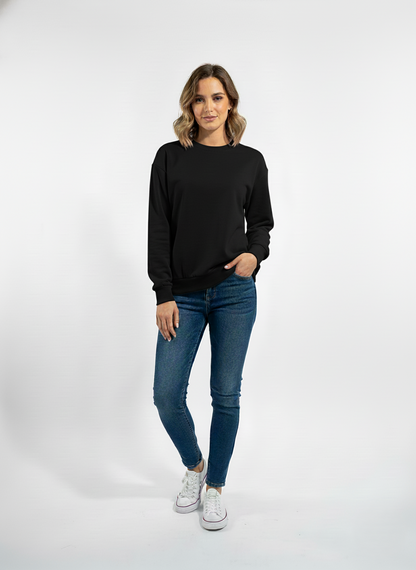 Relaxed Fit Women's Long Sleeve Tunic Sweatshirt