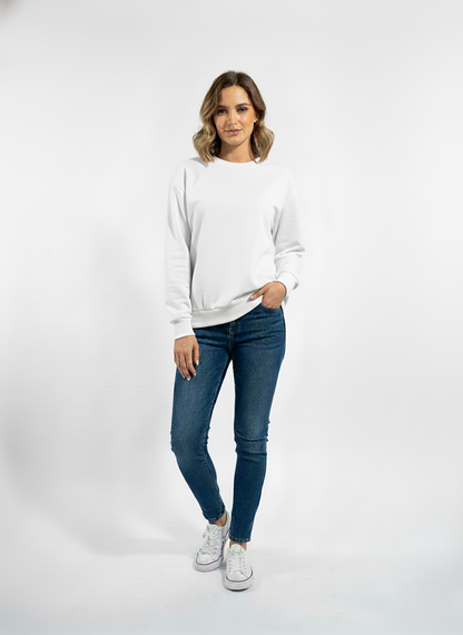 Relaxed Fit Women's Long Sleeve Tunic Sweatshirt