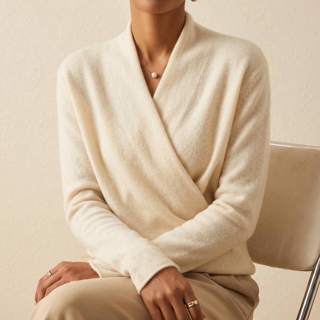 Cozy Oversized Cable Knit Wrap Sweater - Nocini