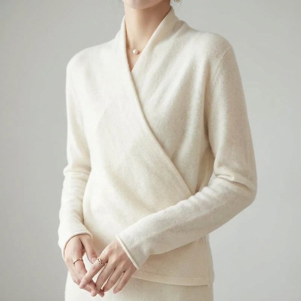 Cozy Oversized Cable Knit Wrap Sweater