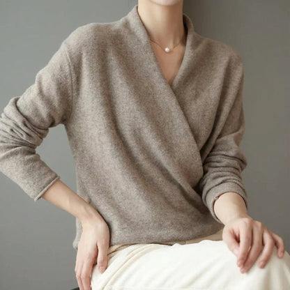 Cozy Oversized Cable Knit Wrap Sweater