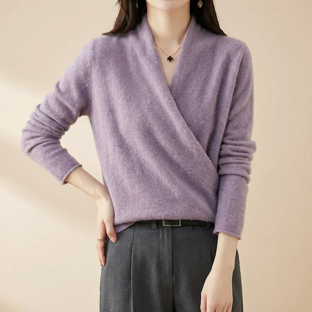 Soft Cozy Knit Wrap Sweater