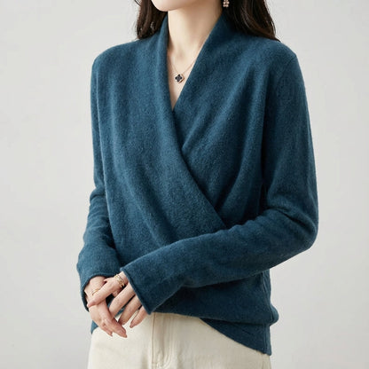 Soft Cozy Knit Wrap Sweater