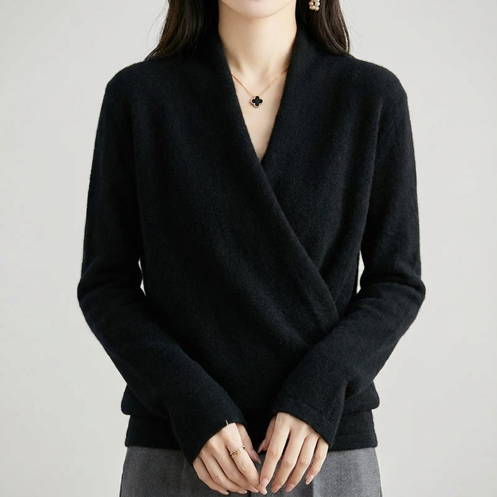 Soft Cozy Knit Wrap Sweater