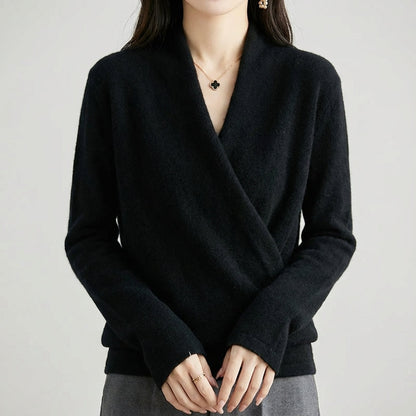 Soft Cozy Knit Wrap Sweater