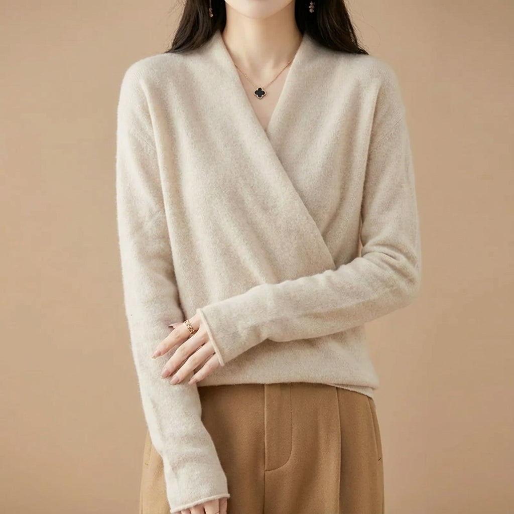 Soft Cozy Knit Wrap Sweater